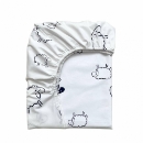 Husa saltea patuț bebe copii din bumbac 120 x 60 cm, Oite (5)